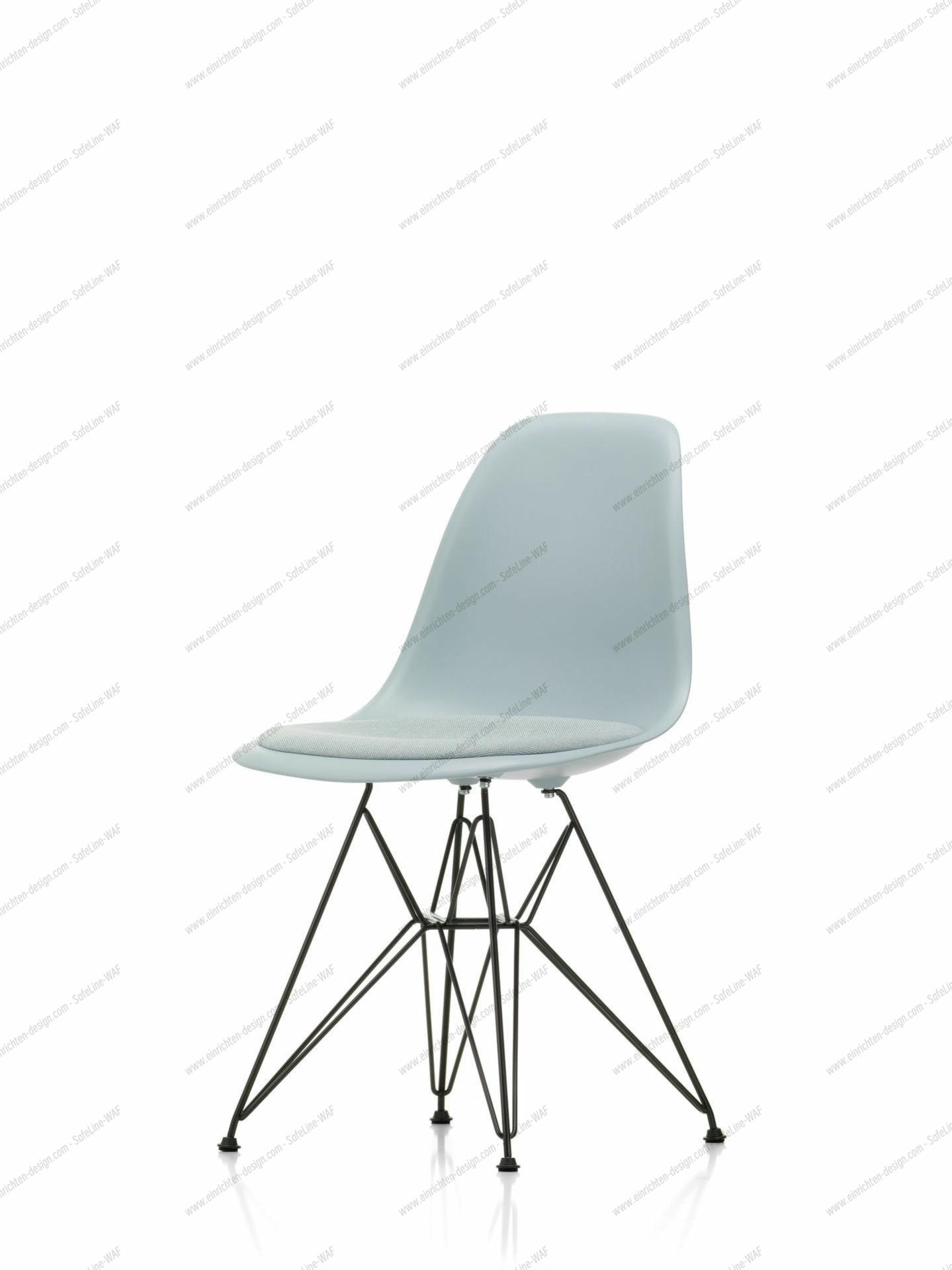 Eames Plastic Side Chair DSR Chair with Seat Cushion Vitra
